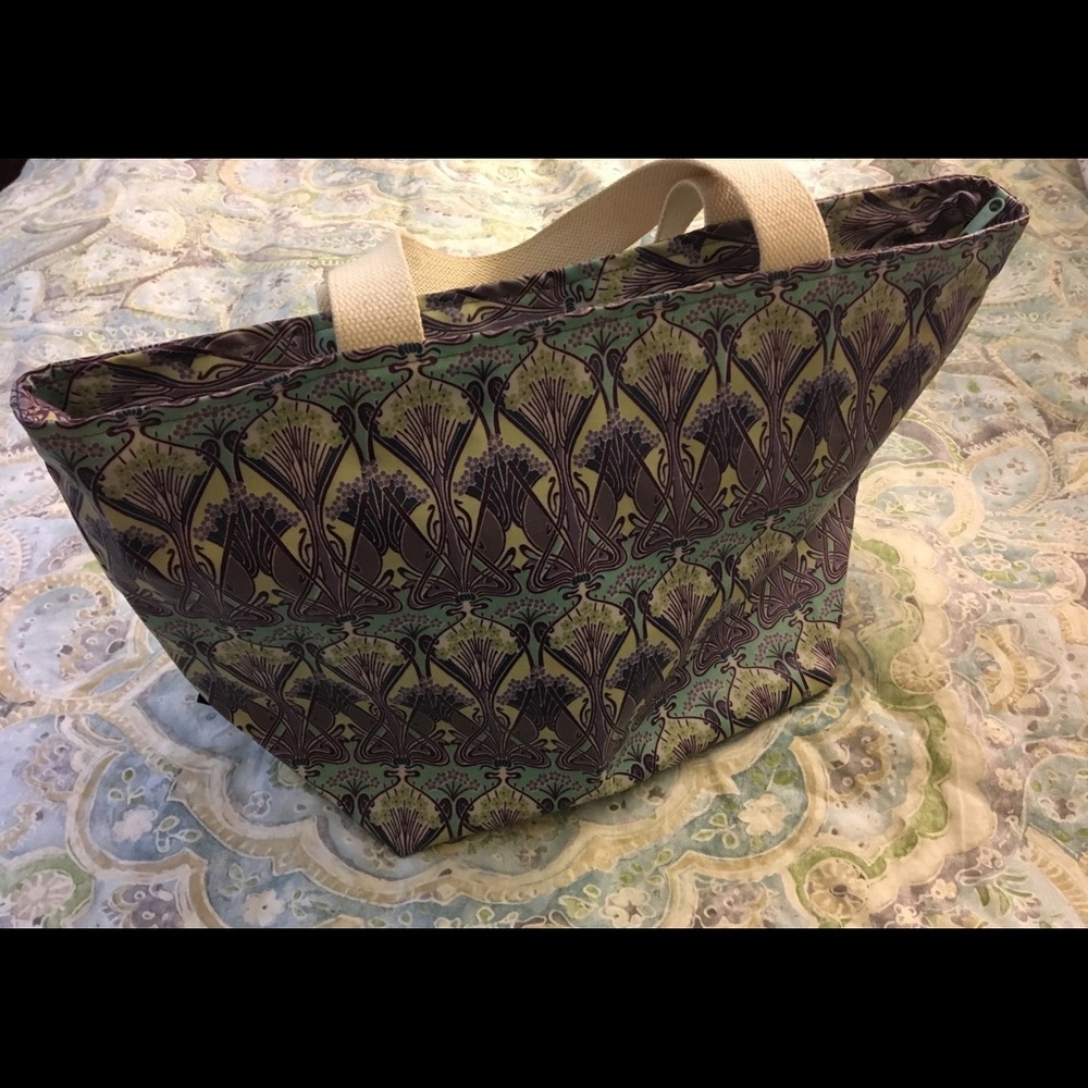 Liberty London sm purse in purple and green floral